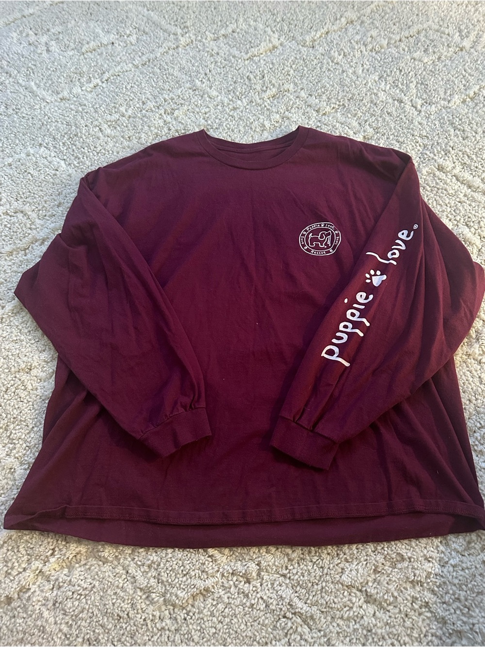 Puppie Love Snow Angel Long Sleeve T-Shirt